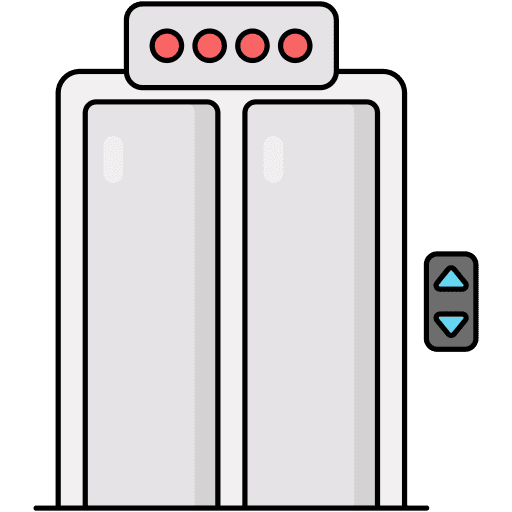 Elevator hotel service down up icon Elevator hotel service down up icon