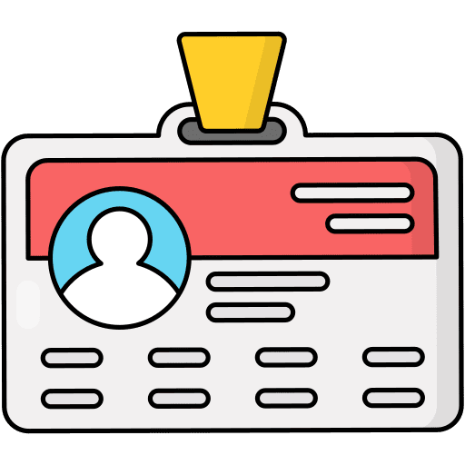 Id card badge identification user icon Id card badge identification user icon