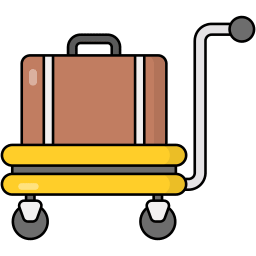Luggage cart hotel cart travel hotel service icon Luggage cart hotel cart travel hotel service icon