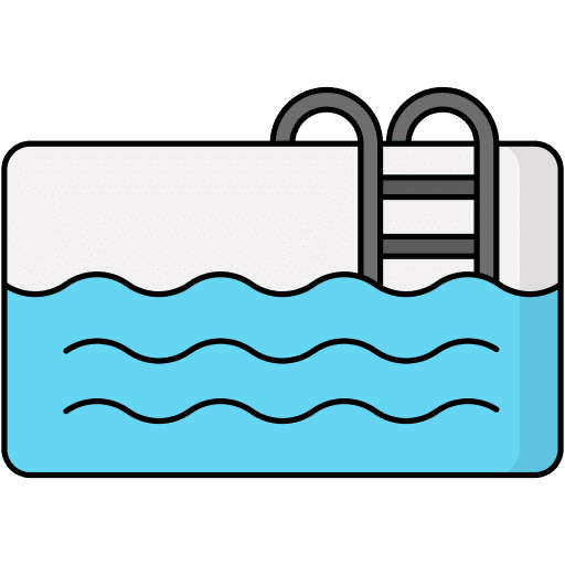 Swimming pool wave swim ladder icon Swimming pool wave swim ladder icon
