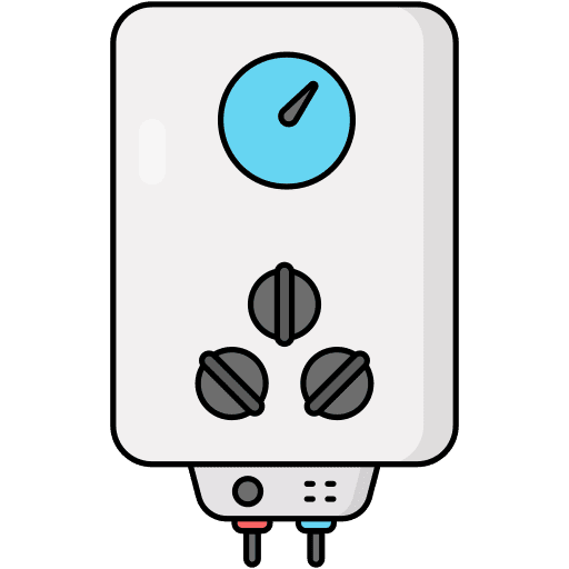 Water heater furniture and household electronics automation icon Water heater furniture and household electronics automation icon