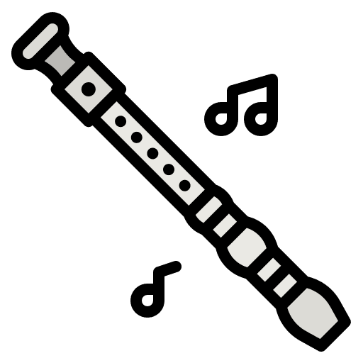 Flute orchestra music and multimedia musical instrument icon Flute orchestra music and multimedia musical instrument icon