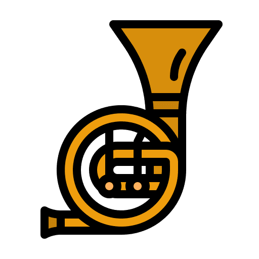 French horn orchestra musical instrument music icon French horn orchestra musical instrument music icon