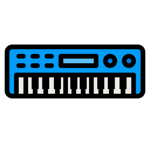 Piano keyboard electronics keyboard music icon