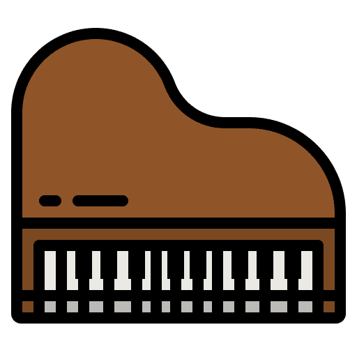 Piano keyboard sound audio icon