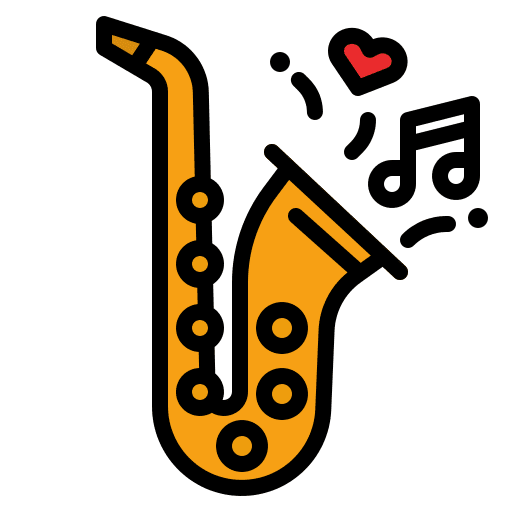 Saxophone musical instrument music and multimedia wind instrument icon