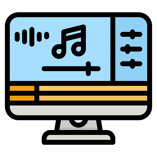 Computer computer music communications icon Computer computer music communications icon