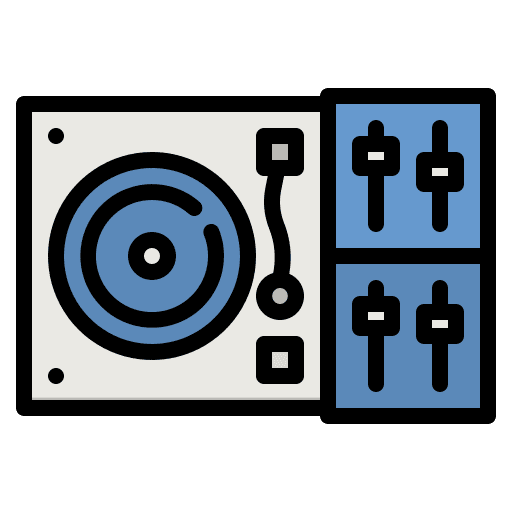 Dj mixer music record dj mixer turntable icon Dj mixer music record dj mixer turntable icon