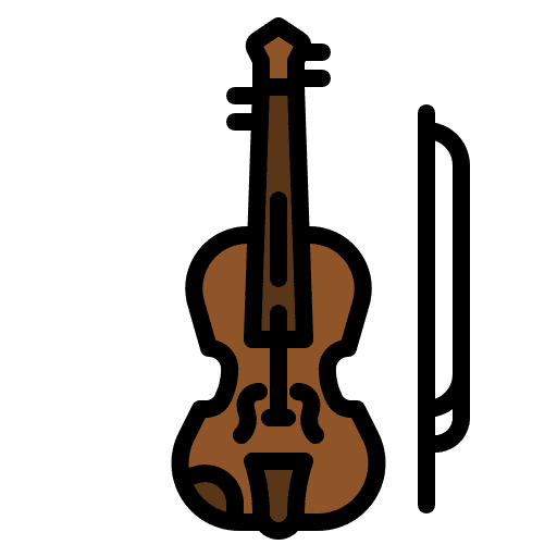 Violin fiddle music string instrument icon Violin fiddle music string instrument icon