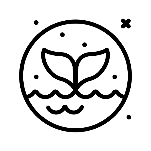 Whale whale tail animals icon