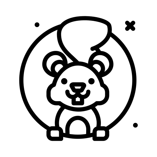 Squirrel rodent wildlife animal kingdom icon