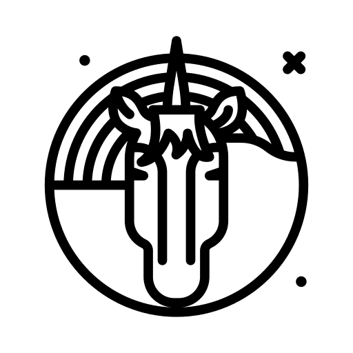 Unicorn rainbow animals fantasy icon