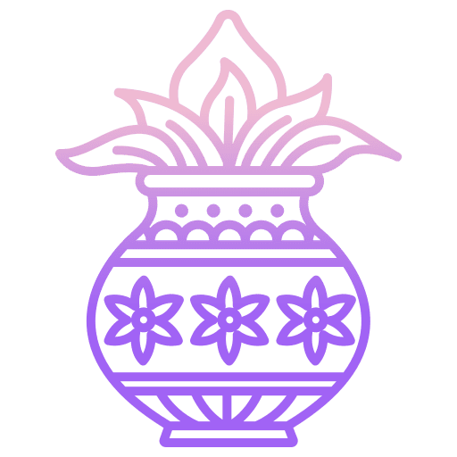 Kumbh kalash leaf decoration adornment icon