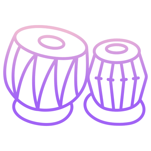 Tabla drum music and multimedia india icon