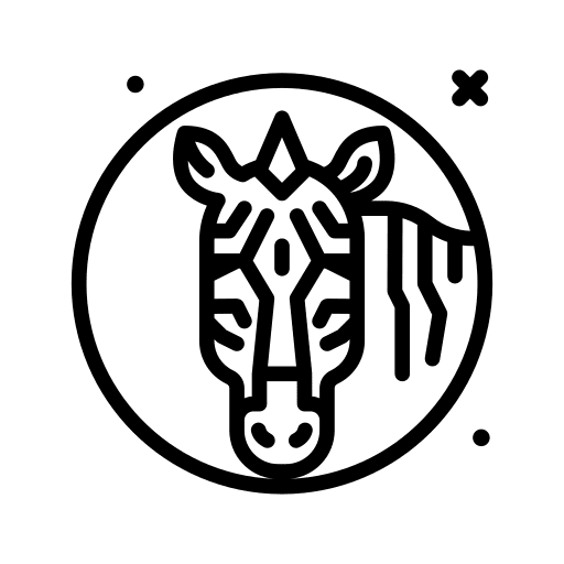 Zebra animals animal kingdom zoo icon