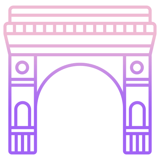 India gate landmark architecture and city cultures icon India gate landmark architecture and city cultures icon