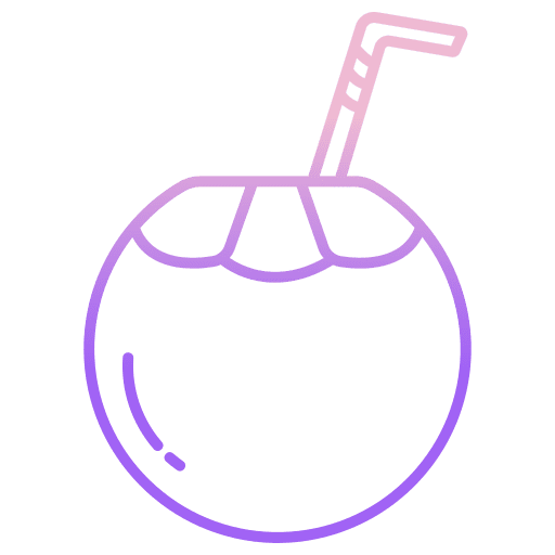 Coconut drink fresh tropical drink straw icon Coconut drink fresh tropical drink straw icon