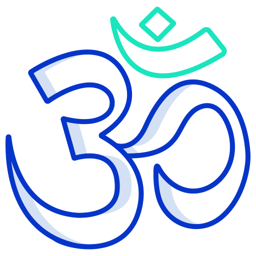 Om hinduism india shapes and symbols icon