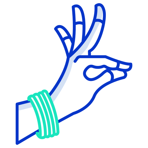 Mudra dance finger india icon