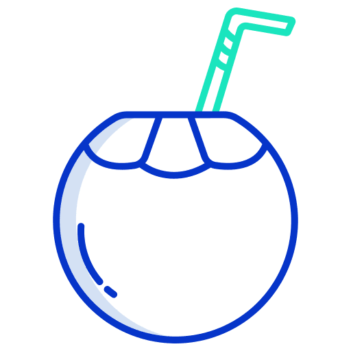 Coconut drink beverage fresh food and restaurant icon Coconut drink beverage fresh food and restaurant icon