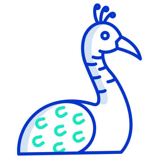 Peacock ornithology animals wildlife icon Peacock ornithology animals wildlife icon
