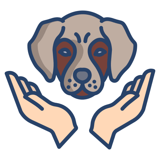 Pet care rescue animals charity icon Pet care rescue animals charity icon