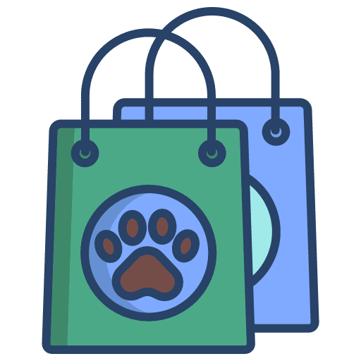 Shopping bag animals container pet shop icon Shopping bag animals container pet shop icon