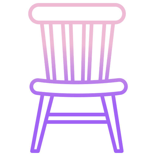 Chair decor wooden chair icon