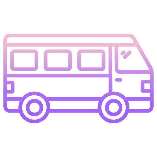 Camper van travel holidays transportation icon