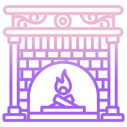 Fireplace winter flame chimney icon Fireplace winter flame chimney icon