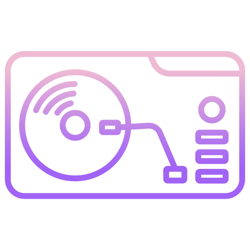 Music record vinyl record turntable music player icon Music record vinyl record turntable music player icon