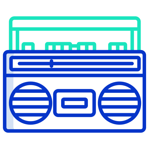 Boombox electronics music player radio icon