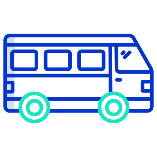 Camper van recreational vehicle vacations camping van icon
