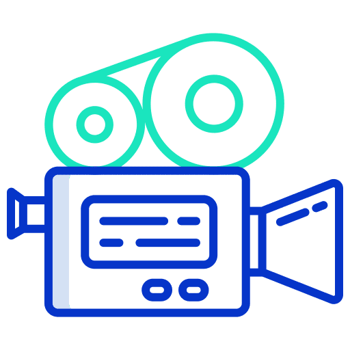 Video camera entertainment cinema electronics icon Video camera entertainment cinema electronics icon