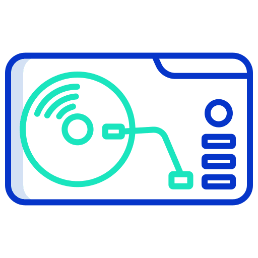 Music record music and multimedia turntable electronics icon Music record music and multimedia turntable electronics icon