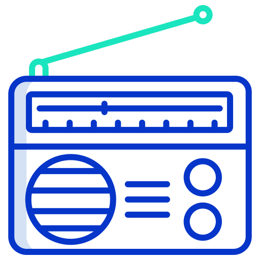 Radio antenna communications music icon Radio antenna communications music icon