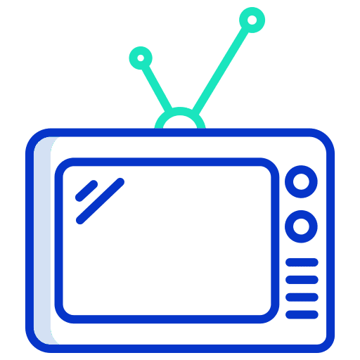 Television antenna television technology icon Television antenna television technology icon