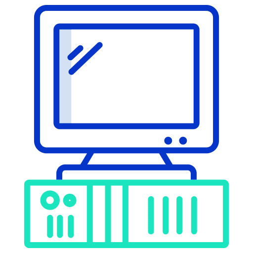 Computer screen monitor antique icon Computer screen monitor antique icon