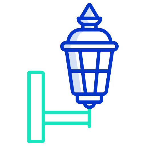 Street light wall lamp urban illumination icon Street light wall lamp urban illumination icon