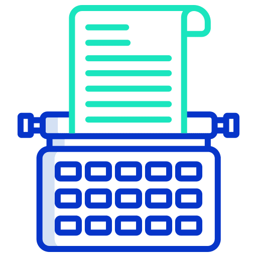 Typewriter electronics stenotype retro icon Typewriter electronics stenotype retro icon
