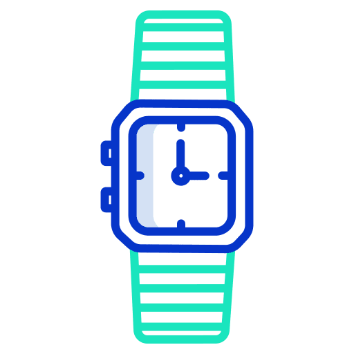 Watch wristwatch time and date retro icon Watch wristwatch time and date retro icon