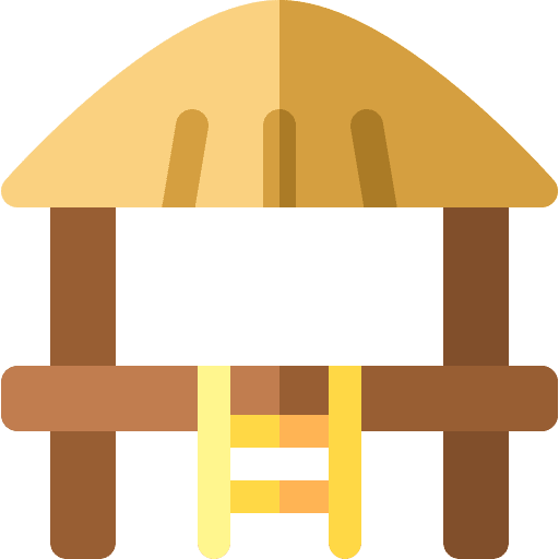 Beach hut home beach hut straw icon