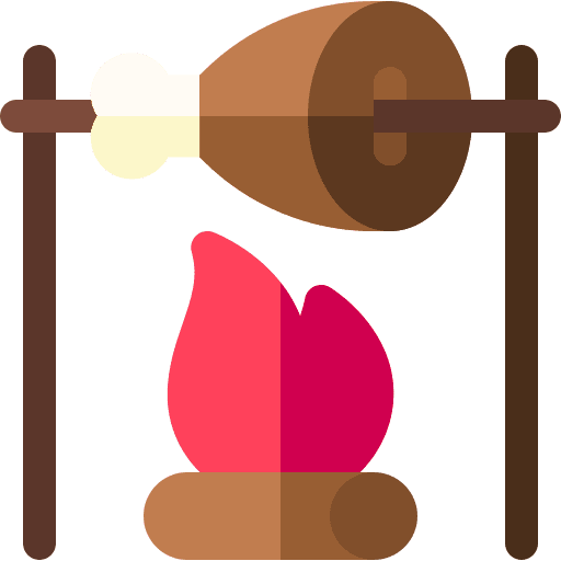Grilled meat food and restaurant food meat icon