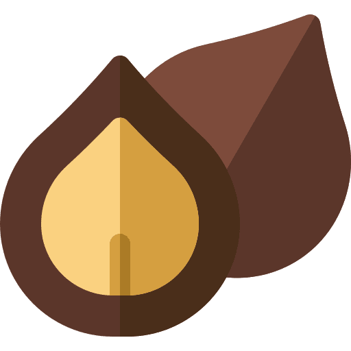 Macadamia nut nutrition dried fruits hazelnut icon