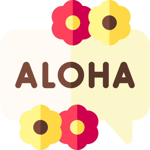 Aloha hawaii sign communications icon Aloha hawaii sign communications icon