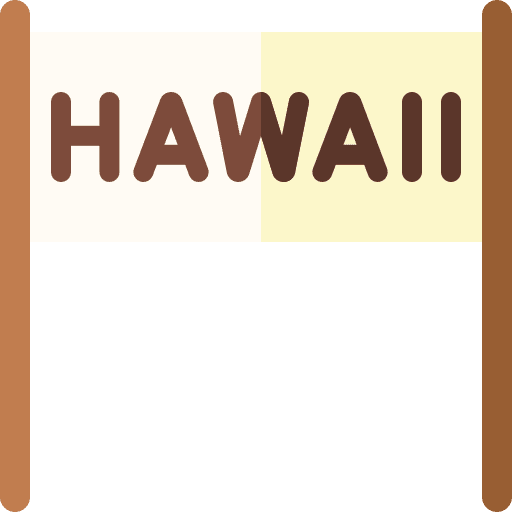 Hawaii sign signaling holidays icon Hawaii sign signaling holidays icon