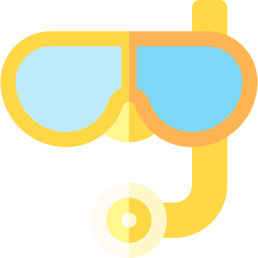Snorkel diving googles underwater glasses icon Snorkel diving googles underwater glasses icon