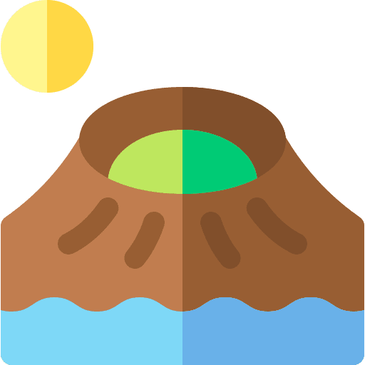 Volcano landscape diamond head island icon Volcano landscape diamond head island icon