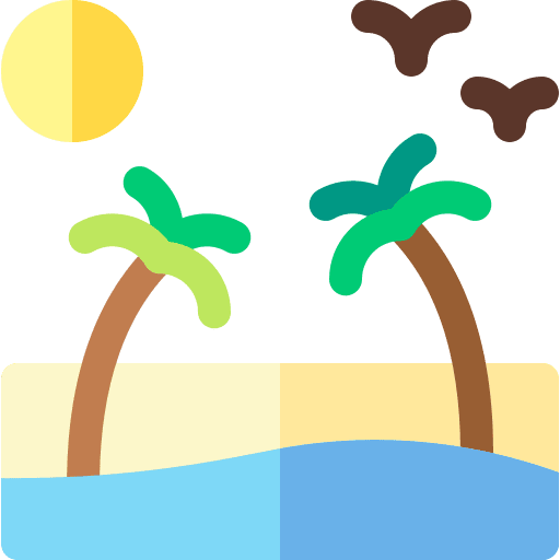Sunset island beach beach sunset icon Sunset island beach beach sunset icon