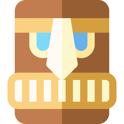 Tiki totem tribe mask icon Tiki totem tribe mask icon